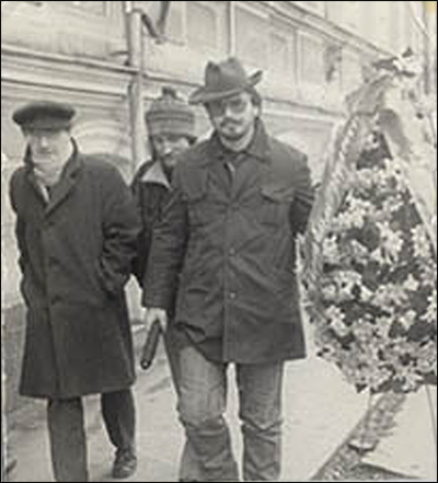 Валерий Дудкин, Александр Никитин, Андрей Блинушов. Рязань. 30 октября 1989 года. Фото Евгения Каширина